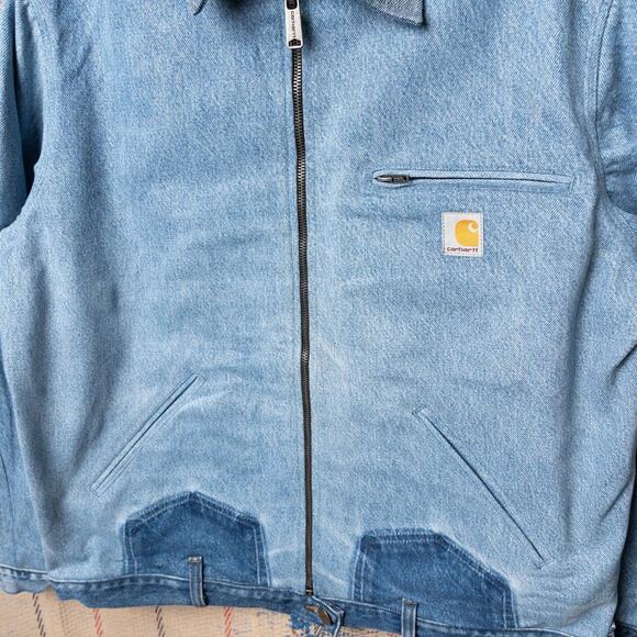 Custom upcycled carhartt detroit jacket - Picture 3 of 8